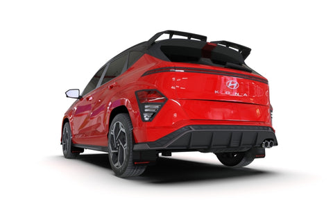 Rally Armor 24-26 Hyundai Kona N Line Black UR Mud Flap - White Logo - MF103-UR-BLK-WH