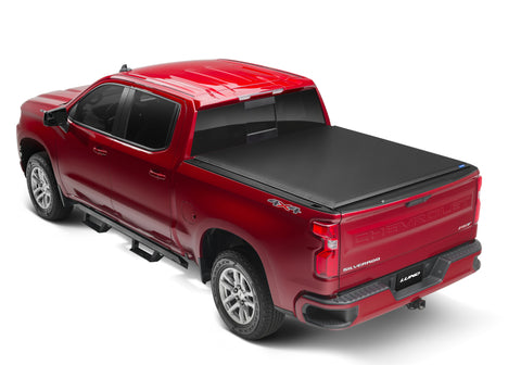 Lund 07-17 Chevy Silverado 1500 (8ft. Bed) Genesis Roll Up Tonneau Cover - Black - 96094