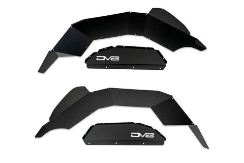 DV8 Offroad 20-24 Jeep Gladiator JT Rear Inner Fender Liners - Satin Black - INFEND-07RB