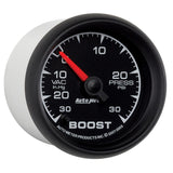 Autometer ES 52mm Full Sweep Electronic 30 In Hg-Vac/30 PSI Vacuum/Boost Gauge - 5959