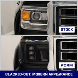 Form Lighting 2014+ GMC Sierra 1500/2500/3500 LED Projector Headlights Amber DRL (Pair) - FL0023