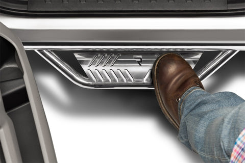 N-Fab Podium SS 14-17 Chevy-GMC 1500 Double Cab - Polished Stainless - 3in - HPC1473QC-SS