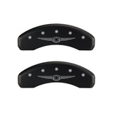 MGP 4 Caliper Covers Engraved Front & Rear Style 1/Chrysler Wing Red finish silver ch - 32009SCW1RD