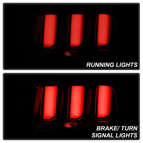 Spyder 05-09 Ford Mustang (White Light Bar) LED Tail Lights - Black ALT-YD-FM05V3-LED-BK - 5086693