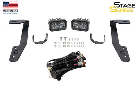 Diode Dynamics 18-21 Subaru Crosstrek Stage Series 2in LED Ditch Light Kit Sport - White Combo - DD6562