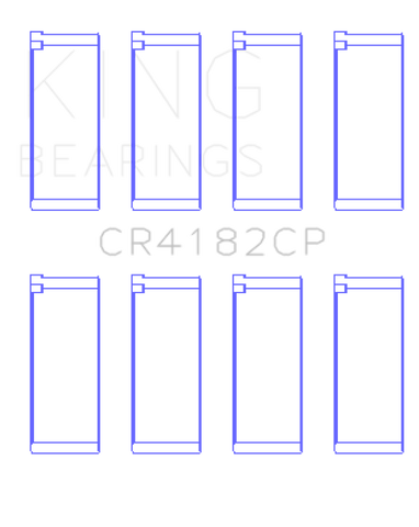 King Engine Bearings VW ABL / AEY / AGR / AHH / AHU 1.9L (Size 0.25) Rod Bearing Set - CR4182CP0.25