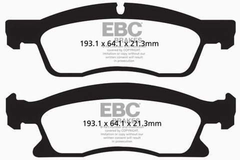 EBC 13+ Dodge Durango 5.7 Yellowstuff Front Brake Pads - DP42136R