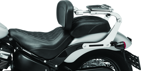 Kuryakyn Fixed Mounts Multi-Purpose Driver & Passenger Backrest 18-Up Softail Black - 7080