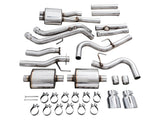 AWE Tuning 16-22 Toyota Tacoma 0FG Cat-Back Exhaust w/ BashGuard - Dual Chrome Silver Tips - 3015-32826