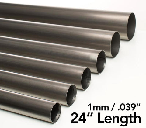 Ticon Industries .5in Diameter x 24.0in Length 1mm/.039in Wall Thickness Titanium Tube - 102-01223-0000
