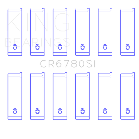 King Engine Bearings Chrysler 2.7L (Size +0.50mm) Connecting Rod Bearing Set - CR6780SI0.5