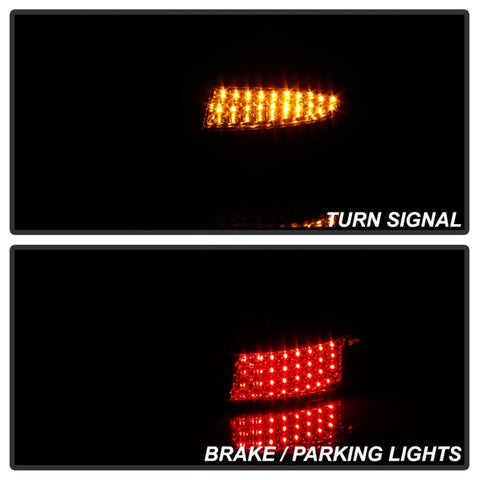 xTune Porsche 911 996 ( Non 4S. Turbo. GT3 ) 99-04 LED Tail Lights Red Clear ALT-ON-P99699-LED-RC - 5013132
