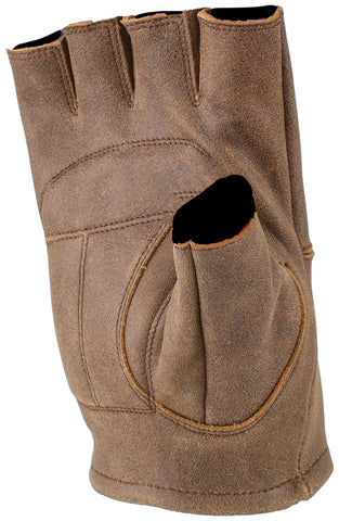 Kuryakyn Leather By River Road Buster Vintage Shorty Gloves Black - XL - 094463
