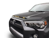 AVS 10-22 Toyota 4Runner Aeroskin Low Profile Hood Shield w/ Lights - Black - 753025
