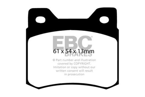 EBC 84-86 Mercedes-Benz 190/190E 2.3 Redstuff Rear Brake Pads - DP3464C