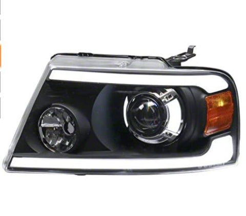 Raxiom 04-08 Ford F-150 Axial Series LED Projector Headlights- Blk Housing (Clear Lens) - T566365