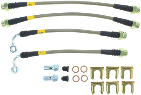 StopTech 05-06 LGT Stainless Steel Rear Brake Lines (4 Line Kit) - 950.47505