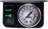 Kleinn Panel Mounted 160 PSI Gauge w/ an Illuminated GREEN Momentary Rocker Switch - 1303G