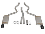 aFe MACHForce XP Exhausts Cat-Back SS-304 EXH w/ Black Tips 15-16 Ford Mustang EcoBoost 2.3L (t) - 49-33084-B