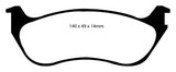 EBC 02-05 Ford Explorer 4.0 2WD Yellowstuff Rear Brake Pads - DP41631R