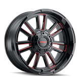 Mayhem 8115 Apollo 20x9 / 8x170 BP / 0mm Offset / 125.2mm Hub Black w/ Prism Red Wheel - 8115-2970BTR