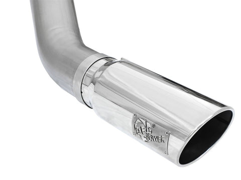 aFe MACHForce XP Exhaust Large Bore 5in DPF-Back Alu. 13-15 Dodge Trucks L6-6.7L (td) *Polish Tip - 49-02051-1P