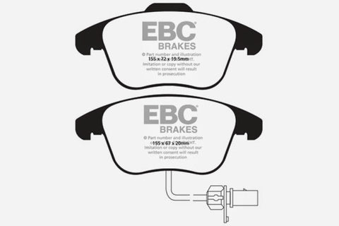 EBC 10+ Audi A5 2.0 Turbo Yellowstuff Front Brake Pads - DP41998R