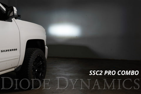 Diode Dynamics 14-19 Silverado/Sierra SSC2 LED Ditch Light Kit - Pro White Combo - DD6661