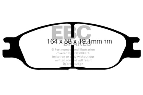 EBC 99-00 Ford Windstar 3.0 Greenstuff Front Brake Pads - DP61310