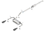 Borla 12-16 Jeep Wrangler 3.6L AT/MT 4DR 4WD S SQ RL AC SR 2.5in 2in TIP 3.5inx3.28in Black Chrome - 140459BC
