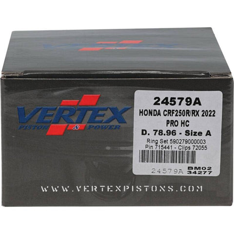 Vertex Piston 22-24 Honda CRF 250 R 250cc Forged High Compression Piston Kit 14.4:1 Comp. - 24579A