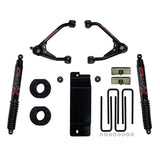 Skyjacker 2007-2013 GM 1500 4WD 3.5-4in UCA Lift Kit w/Rear Black Max B8500 Shocks - C7350PB