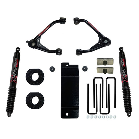 Skyjacker 2007-2013 GM 1500 4WD 3.5-4in UCA Lift Kit w/Rear Black Max B8500 Shocks - C7350PB