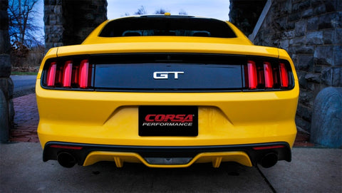 Corsa 2015 Ford Mustang GT 5.0 3in Axle Back Exhaust, Black Dual 4.5in Tip *Sport* - 14326BLK