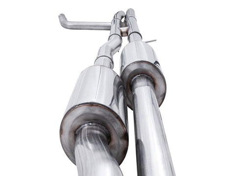 AWE Tuning 22-23 GMC Sierra 1500 AT4X 6.2L 0FG Catback Split Dual (Flat Bumper) - Chrome Silver Tips - 3015-42284