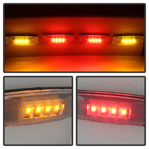 xTune Dodge Ram 94-02 Dually 2 Red LED+2 Amber LED Fender Lights 4pcs Clear ACC-LED-DR94-FE-C - 9924699