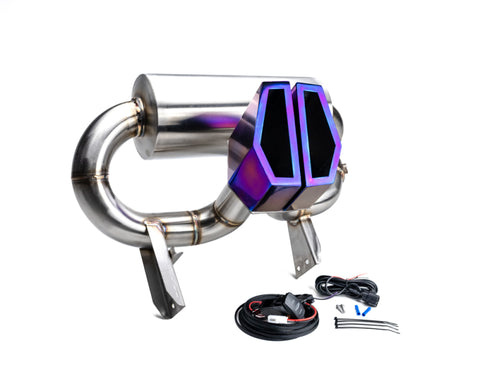 Agency Power Valvetronic Exhaust System Titanium Tips Can-Am Maverick X3 Turbo 2017-2022 - AP-BRP-X3-170-TI