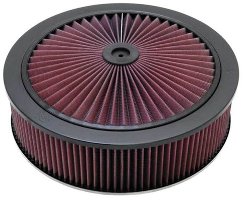 K&N X-Stream Top Filter Black 14 inch OD 5.125 inch Neck Flange 5.875 inch H - 66-3020