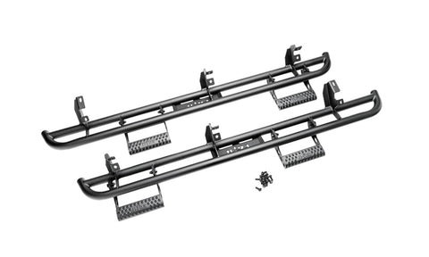 N-Fab RKR Step System 2022 Nissan Frontier CC (All Beds) Gas SRW - Cab Length - Tex. Black - 1.75in - N224RKRCCS4