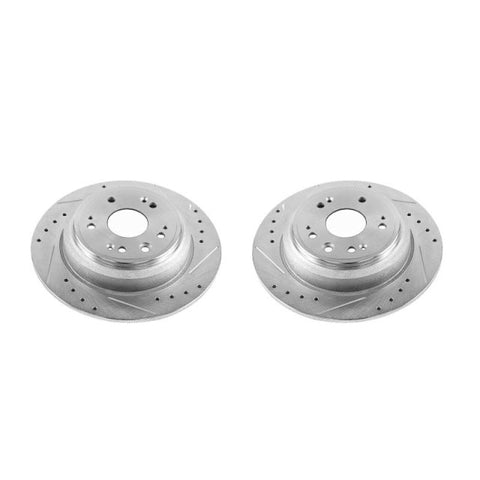 Power Stop 10-11 Honda Accord Crosstour Rear Evolution Drilled & Slotted Rotors - Pair - JBR1384XPR