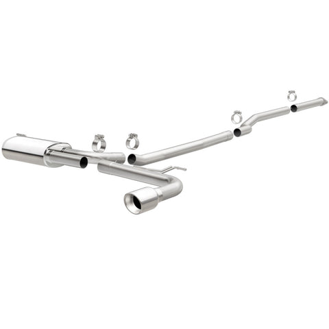 MagnaFlow Cat Back, SS, 2.5in, Street, Single Straight Pass. Polished 4in Tip, 2015 Ford Fusion 2.5L - 19096