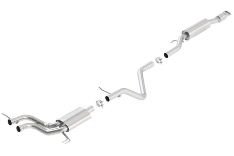 Borla 13-15 Hyundai Veloster Turbo 1.6L AT/MT FWD 2dr Dual Center Rear Exit Cat-Back Exhaust - 140506