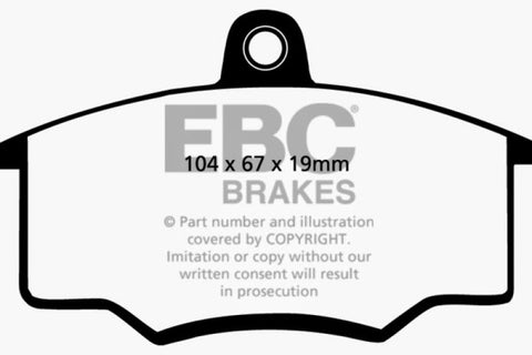 EBC 80-82 Audi 4000 1.6 Greenstuff Front Brake Pads - DP2310