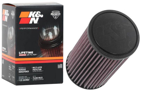 K&N Filter Universal Rubber Filter 2.75in Flange 4.75in Base 4in Top 8in Height - RU-5144