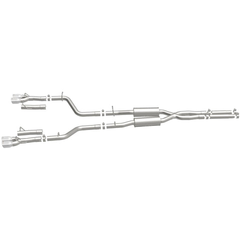 MagnaFlow Cat-Back, SS, 2.5in, Quad Split Rear 3.5in Tip 2015 Dodge Challenger 3.6L V6 - 19217