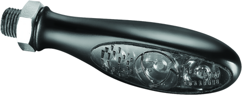 Kuryakyn Micro S Dual Fuction Red Run-Brake Amber Turn Satin Black - 2856