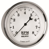AutoMeter Gauge Tachometer 3-3/8in. 8K RPM In-Dash Old Tyme White II - 1297