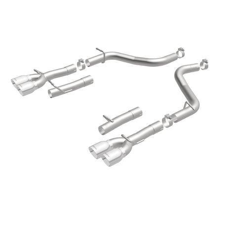 MagnaFlow Axle-Back, SS, 2.5in, Quad Split Rear 3.5in Tip 2015 Dodge Challenger 3.6L V6 - 19218
