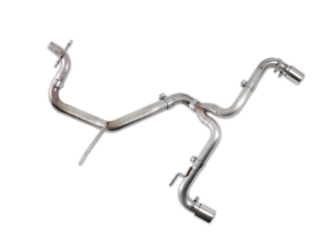 AWE Tuning Golf TDI (GTI Style) Performance Exhaust - Polished Silver Slash Cut Tips - 3015-32034
