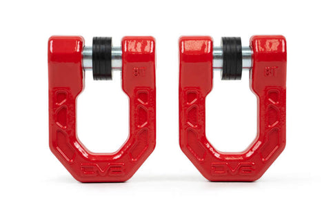 DV8 Offroad Elite Series D-Ring Shackles - Pair (Red) - UNSK-01RD